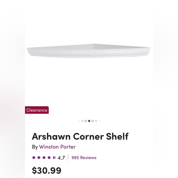 Arshawn Corner Shelf by Winston Porter in White - Picture 4 of 5